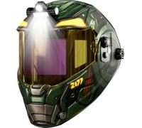ANDELI Maschera saldatura automatica | Visione 18,3x8,1cm + True Color | USB-C + Luce frontale | DIN16 UV/IR | MIG/MAG/TIG/E-Hand/smerigliatura/taglio