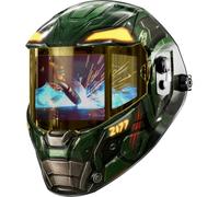 ANDELI Maschera saldatura True Color 1/1/1/1-3 zone panoramiche 180°, LCD | Oscuramento automatico DIN9-13,1/30000s,9 profili, USB-C,Batteria,5 sensori,Modalità molatura, Gradazione,per TIG/MIG/MAG/MMA
