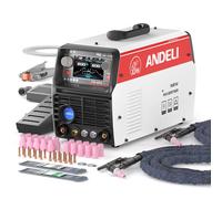 ANDELI Saldatrice TIG AC/DC 200A HF 7 in 1 Saldatore TIG a impulsi/bastone/punto/saldatura a freddo in alluminio con pedale 220V TIG-205PRO