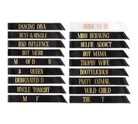 ANDERK 18 PCS Addio al Nubilato Sash 17pcs Pezzi Addio al Nubilato Bride to Be Party Sashes e 1pc Sposa per Essere Sash per la Sposa Regali Damigelle Festa Nuziale Articoli