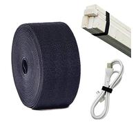 ANDERK 6 cm di Larghezza 5 Metri di Lunghezza Cucire On Nastro Hook and Loop Strisce set di Nylon Tessuto Stile Fastener, Nero