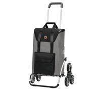ANDERSEN Royal Sh. Senta 2.0 - Carrello per la spesa, impermeabile, in alluminio, pieghevole, con ruote rimovibili, 49 l, colore: Grigio
