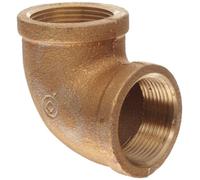 Anderson Metals Brass pipe Fitting, 90 Degree Elbow, NPT, 1/4", 1