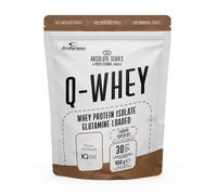 anderson Proteine Q-WHEY -Cioccolato, isolate 90%, glutammina, vitamina B - 900g