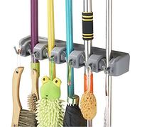 Anderw 5 posizione scopa del mop Holder - scopa organizzatore a parete rack garage Storage Solutions contiene fino a 11 strumenti Strong sturdy