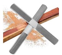 ANDGOO Lima per legno a 4 vie, lima a mano ad alto tenore di carbonio di alta qualità e raspa rotonda, lime piatte e ad ago. Miglior set di raspe per legno e utensili in metallo (confezione da 2)