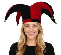 ANDHOM Cappello da giullare, accessorio per costume da clown con campane, per Halloween, Natale, carnevale, martedì grasso, cosplay