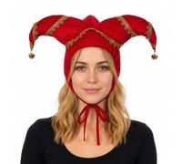 ANDHOM Cappello da giullare, accessorio per costume da clown con campane, per Halloween, Natale, carnevale, martedì grasso, cosplay