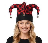 ANDHOM Cappello da giullare, accessorio per costume da clown con campane, per Halloween, Natale, carnevale, martedì grasso, cosplay