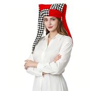 ANDHOM Cappello da giullare con campane Arlecchino Diamond Pattern per Halloween Natale costume accessorio