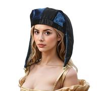ANDHOM Cappello da giullare medievale per cosplay, pagliaccio medievale, campane, per adulti, per Halloween, carnevale, festa (blu e nero)