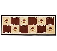 Andiamo 1100336 Tappeto da Cucina, Motivo Cappuccino, Tappeto da Cucina Tazze di caffè, Oeko-Tex, 67 x 180 cm, Marrone, Marrone, 67 x 180