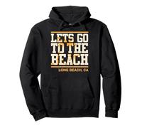Andiamo A La Spiaggia Long Beach California Felpa con Cappuccio