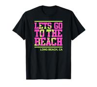 Andiamo A La Spiaggia Long Beach California Maglietta