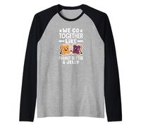 Andiamo Insieme Come Una Coppia di Amici con Burro di Arachidi e Gelatina Maglia con Maniche Raglan