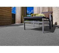 andiamo Prato artificiale per esterni, permeabile all'acqua, resistente alle intemperie, a nodi di drenaggio, resistente ai raggi UV, per balcone e giardino, grigio, 400 x 400 cm