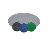 andiamo Prato Sintetico Field con Drenaggio - Erba Sintetica per Balcone e Esterni - Tappeto da Esterno Resistente alle Intemperie, rotondo, Ø 130 cm, grigio