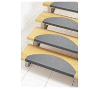 andiamo Tappetino per Scale Paris - Tappetino Autoadesivo per Scale - Set di 15 tappetini per Scale - Tappetino per Scale Interne per Proteggere Le Scale da Graffi e Usura 23 x 65 cm Grigio