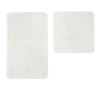 andiamo - Tappetino da bagno in microfibra, disponibile in diversi colori e dimensioni, certificato Oeko-Tex 100, Poliestere, crema, bianco., Set 1x 50 x 80 cm + 1x 50 x 50 cm