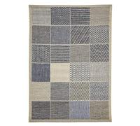 andiamo Tappeto a pelo corto, Tappeto tessuto, Clyde senza pelo, Clyde Senza Bordo in Pelo Beige-Blue, 160 x 230 cm