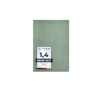 andiamo Tappeto Arezzo lavabile, per soggiorno, sala da pranzo, facile da pulire, elegante, confortevole, in pelliccia, tinta unita, 80 x 150 cm, verde salvia