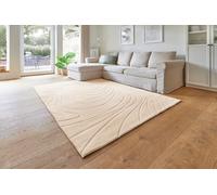 andiamo Tappeto Dale - Tappeto a pelo corto con effetto alto profondità per il soggiorno camera da letto - Tappeto ad alta densità - piacevolmente morbido - 160 x 230 cm in beige