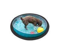andiamo Tappeto in erba artificiale Field con gommini - tappeto erboso artificiale per esterni da utilizzare come tappeto per balcone o piscina, resistente alle intemperie, antracite, 300 cm, rotondo