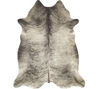 Andiamo Tappeto in pelliccia di mucca Amarillo, in finta pelliccia, con stampa fotografica, colore: grigio/nero, 125 x 155 cm