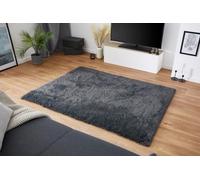 andiamo Tappeto in pelliccia sintetica Alpa, accogliente a pelo alto, per soggiorno, soggiorno, 35 mm, morbido e soffice, colore antracite, 50 x 110 cm