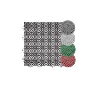 andiamo Terra Sol Piastrelle per terrazze, sistema a clic, pannelli in plastica per balcone ed esterni, rivestimento resistente alle intemperie, 5 m², nero