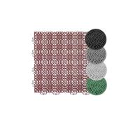 andiamo Kunststofffliese Bodenfliese Gartenfliese Terassenfliese Balkonfliese Innen-und Außenbereich Wasserdurchlässig Piastrella Terra sol, 5 Quadratmeter (35 Fliesen), 5 unità