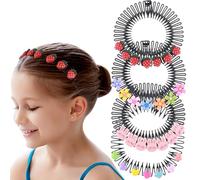 Andibro 4 fasce per capelli da donna con pettine dentato, in plastica rigida antiscivolo, completamente circolari, per ragazze e donne
