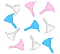 Andibro Piccolo imbuto in plastica, 10 pezzi, mini imbuto per riempire bottiglie, bicchieri, profumi, polveri, oli essenziali, shampoo, sabbia, bottiglie da laboratorio