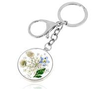 Andibro Regalo Portachiav, Non Ti Scordar Di Me Portachiavi Con Fiore Pressato Regali Amica Compleanno Portachiavi Un Bellissimo Regalo per Persone Care Amici Colleghi Familiari Sorelle