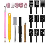 Andibro Set di 14 penne magnetiche per nail art, set di strumenti per nail art fai da te Magic 3D Cat Eye Magnetic Stick da utilizzare con gel di gatto o smalto per occhi di gatto, gel UV polacco