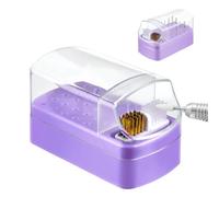 Andibro Supporto 2 In 1 per Punte da Trapano per Unghie, 30 Fori Antipolvere Organizer per Punte per Unghie Custodia Antipolvere per Nail Strumento per Manicure (viola)