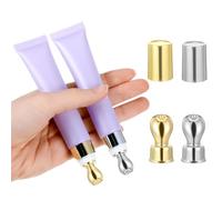 Andibro Tubi vuoti da spremere per crema per gli occhi, 2 pezzi, tubetti vuoti per lucidalabbra, tubi vuoti per oli essenziali, flaconi vuoti da spremere, per cosmetici, trucco e articoli da toeletta