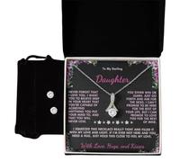 ANDIIS TREASURES To My Darling Daughter - Never Forget That finitura in oro bianco / scatola standard, pietre preziose, zirconia cubica, Gemma, Zirconia cubica