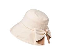 Andiker Cappello da sole da donna, a tesa larga, traspirante, con bel design a fiocco pieghevole, protezione solare UV, per esterni