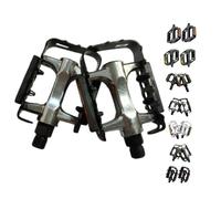 ANDINUS Pedali MTB Classic - Alluminio e Acciaio, con Riflettenti, Filettatura 9/16", Resistente e Leggero (MTB Classic - Alluminio e Acciaio)