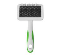 Andis 68565 Spazzola in acciaio inox per cani e gatti, resistente e leggera, per tutte le razze e lunghezze di pelo, riduce la perdita di peli e favorisce la crescita dei peli, media, verde