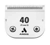 Andis CeramicEdge 64350, Lama per tagliapeli per animali domestici, in acciaio infuso al carbonio, dimensione 40SS, lunghezza di taglio 0,254 mm