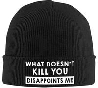 ANDLSRTY Quello Che Non Ti Uccide Mi delude: Cappello a Maglia, Berretto Invernale Divertente per Uomini, Donne, Carina a Maglia Stampata