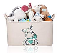 AndMart® | Cesta Giochi Bambini | Porta Giochi per Bambini Contenitore con Coperchio | Cesto Portagiochi Pieghevole in Tessuto | Cesta Porta Giochi | Contenitore Giocattoli Salvaspazio Portatutto