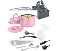 Andmenow Contenitore per il pranzo elettrico a riscaldamento più veloce da 70 W, contenitore riscaldante per alimenti, riscaldatore portatile, capacità 1,8 l, per auto e casa/ufficio, con borsa per il