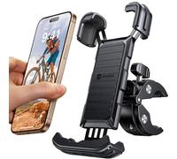 andobil 2026 - Supporto per cellulare da bicicletta, 165 km/h, resistente agli urti, funzionamento con una sola mano, universale, 360°, per iPhone 17/16/15/14 Pro Max Samsung S25