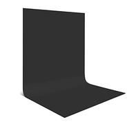 Andoer 2 * 1,5 m / 6,6 * 4,9 piedi Fotografia Sfondo Schermo Ritratto Fotografia Sfondo Photo Studio Puntelli Materiale in tessuto non tessuto durevole lavabile, colore nero