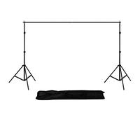 Andoer 2 * 3 metri / 6,6 * 10 piedi Supporto per fondale in studio Staffa per supporto in lega di alluminio Regolabile per fotografia Sistema di supporto per sfondo con borsa per il trasporto