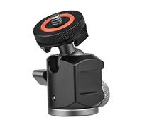 Andoer 2-in-1 Testa sferica a doppio uso girevole a 360° Supporto per slitta a freddo Mini testa a sfera con 1/4 di vite Supporto per slitta a freddo extra per fotocamera Supporto per telefono