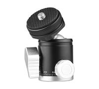 Andoer 2-in-1 vite testa a sfera con montaggio a slitta fredda testa a sfera mini a doppio uso testa a sfera in lega di alluminio girevole a 360 ° per treppiede supporto per telefono con fotocamera